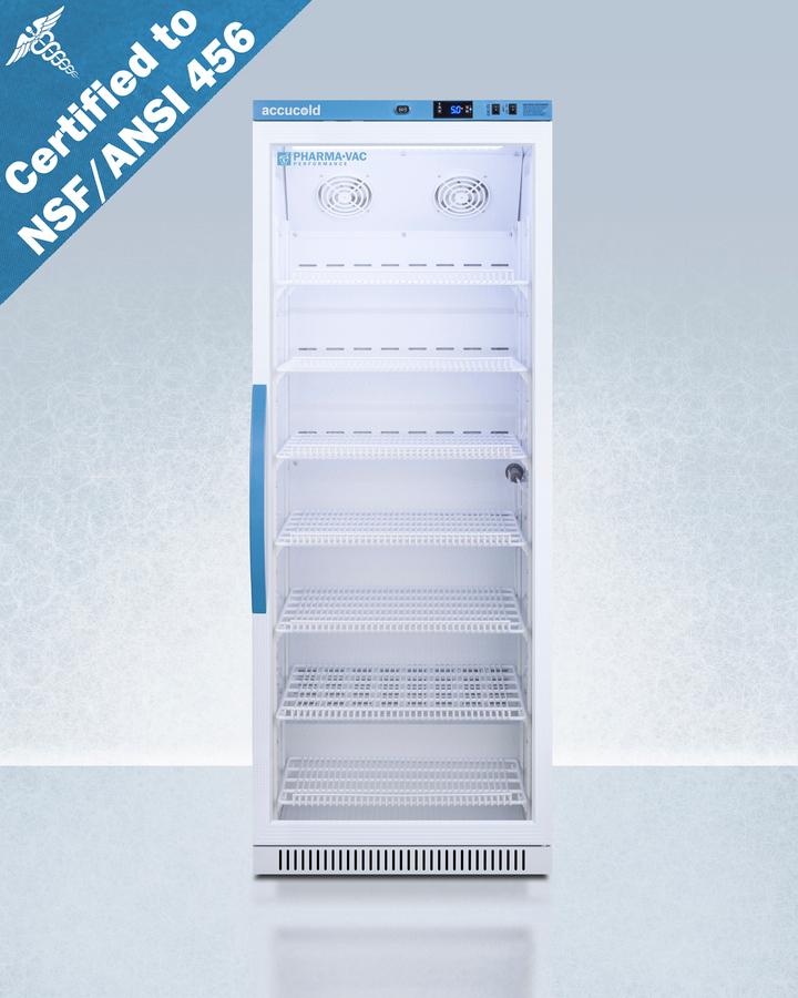 Summit ARG12PV456 12 CU.FT. Upright Vaccine Refrigerator, Certified To Nsf/ansi 456 Vaccine Storage Standard