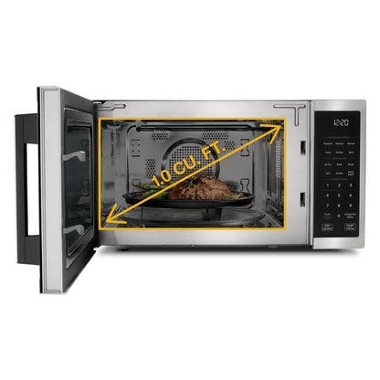 Whirlpool WMCS5522RB 1.0 cu. ft. Black All-In-One Multifunctional Countertop Microwave With Air Fry - 900 watt