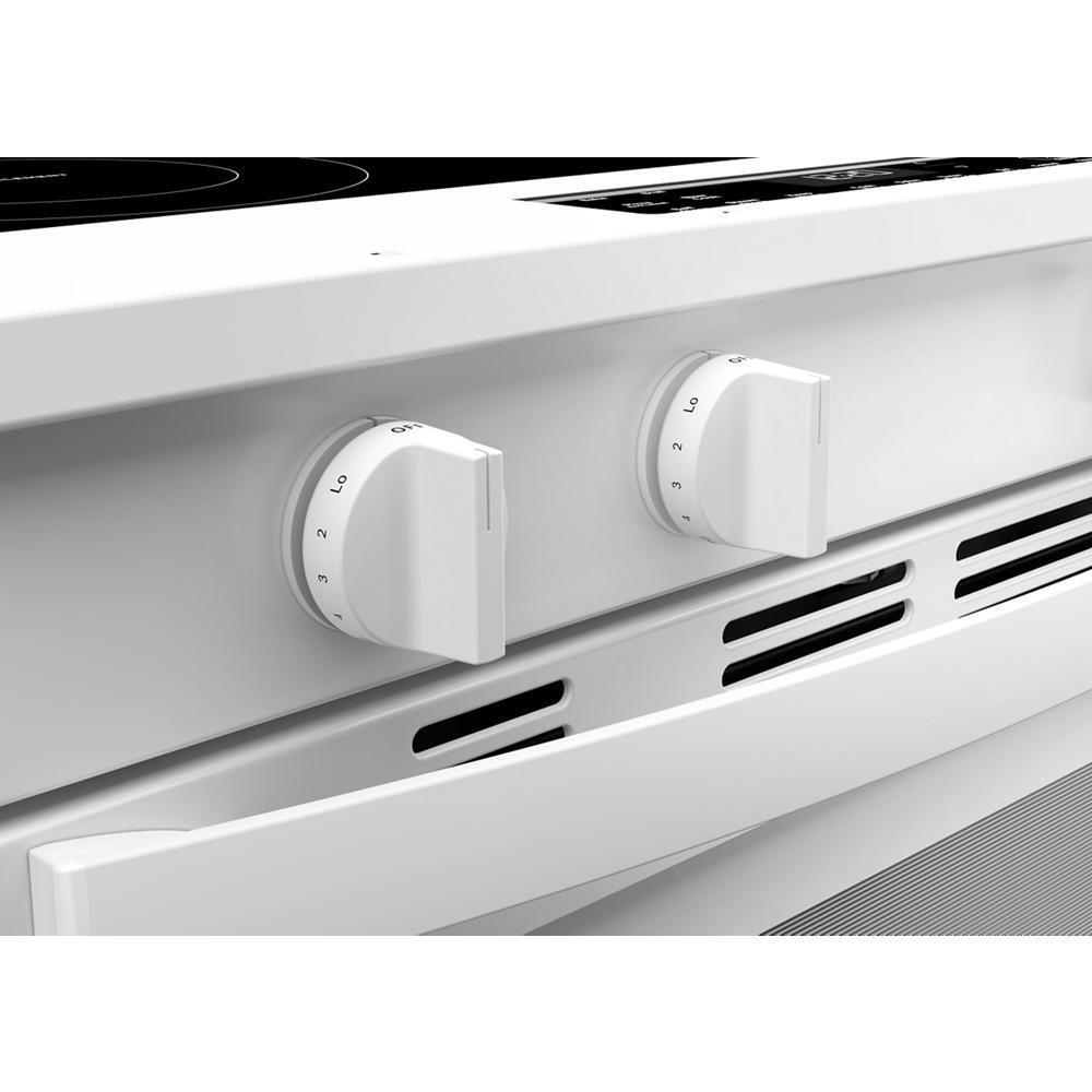 Whirlpool WSES3130SW 30-inch Electric Range with No Preheat and Slow Cook Modes