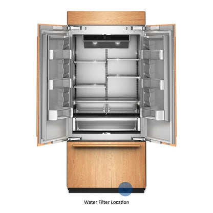 Kitchenaid KBFN536TPA 20.8 Cu. Ft. 36" Built-In Panel-Ready French Door Bottom Mount Refrigerator with Platinum Interior