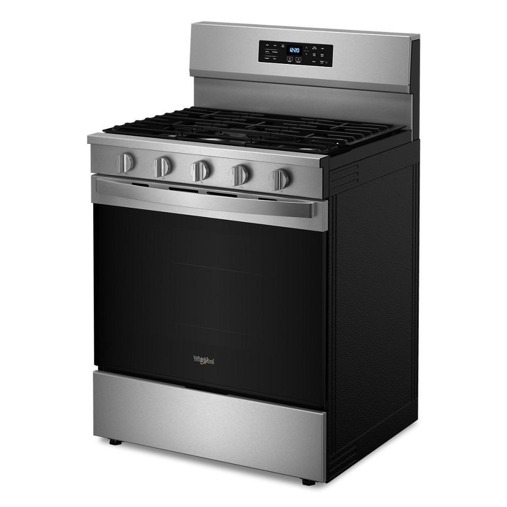 Whirlpool WFGS5030RS 30-inch Gas Range with Air Cooking Technology, No Preheat Air Fry and Air Baking and Self Clean