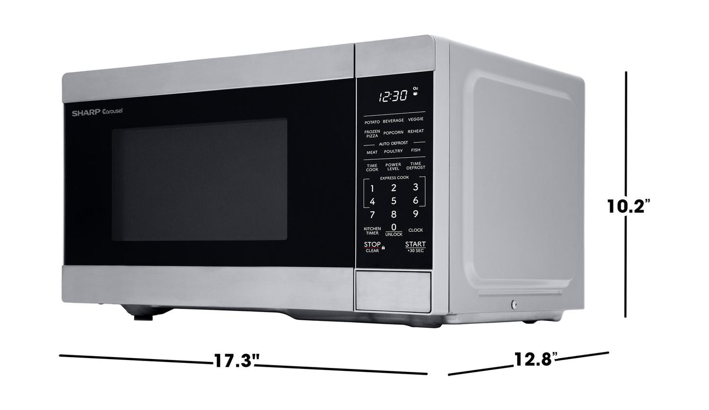 SMC0761KS Sharp 0.7 cu. ft. 700W Stainless Steel Countertop Microwave Oven