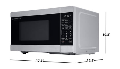 SMC0761KS Sharp 0.7 cu. ft. 700W Stainless Steel Countertop Microwave Oven