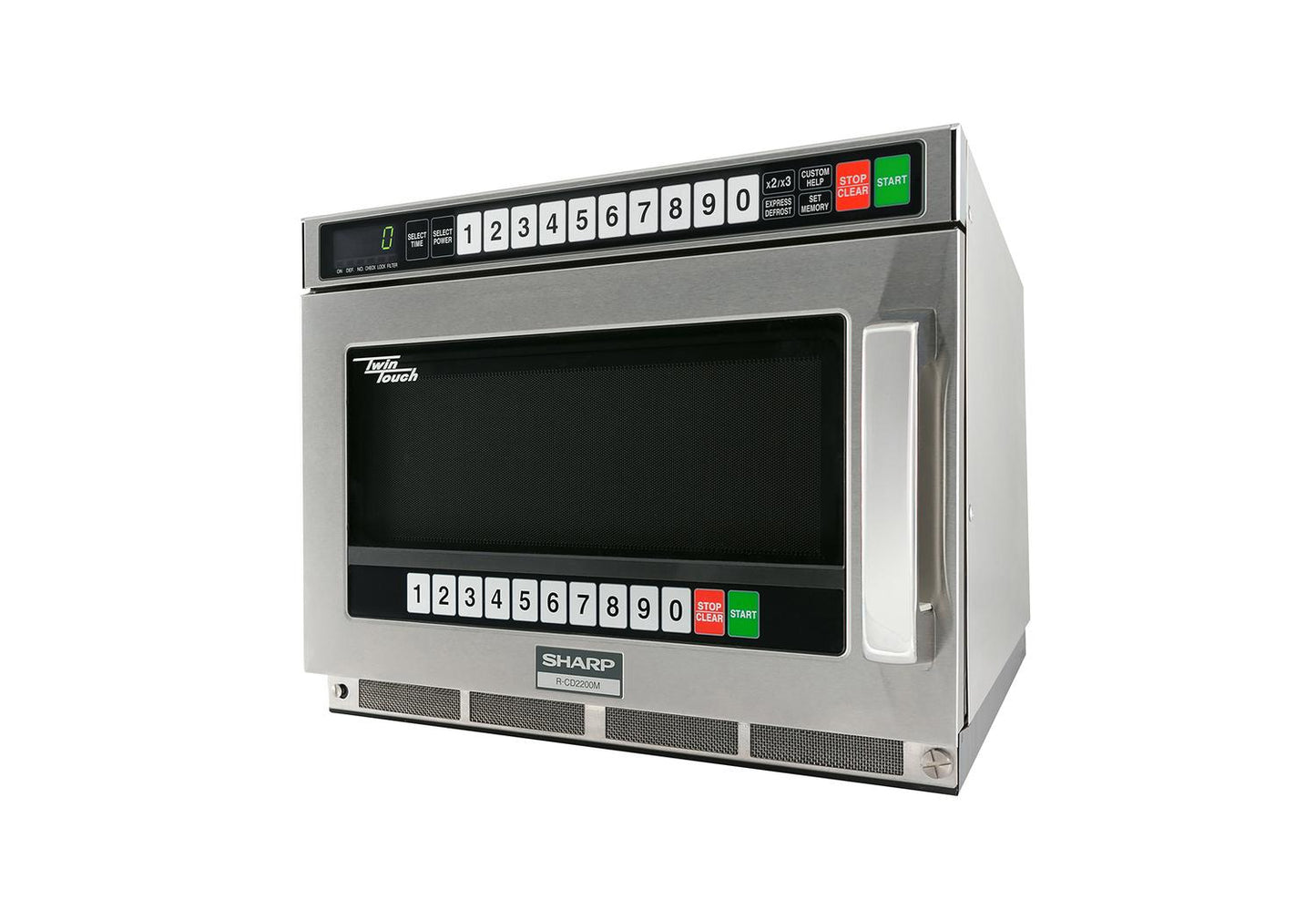 RCD2200M Sharp TwinTouch 2200 Watt Commercial Microwave Oven with Dual TouchPads