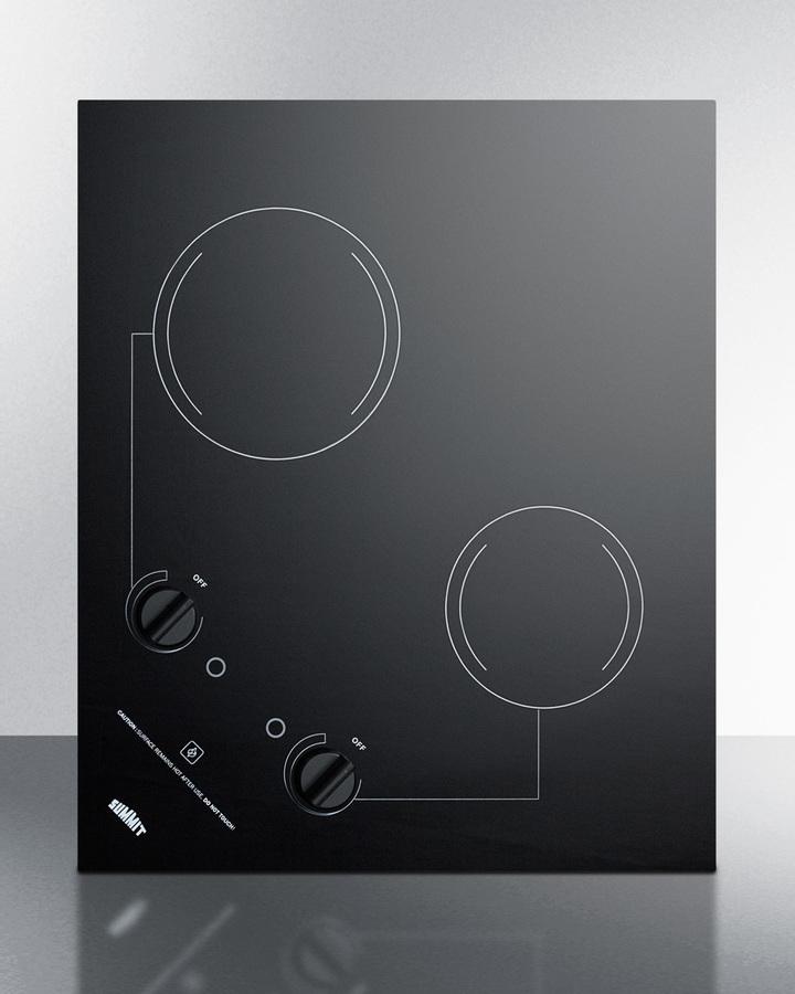 Summit 21" Wide 230v 2-burner Radiant Cooktop