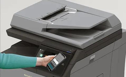 Sharp BPC535WR BP-C535WR Color Networked Multifunction Printer Prints up to 35 pages per minute , copy, scan, fax Maximum paper capacity of 2,350 sheets Exceptional Image Quality with 600 x 600 dpi print resolution