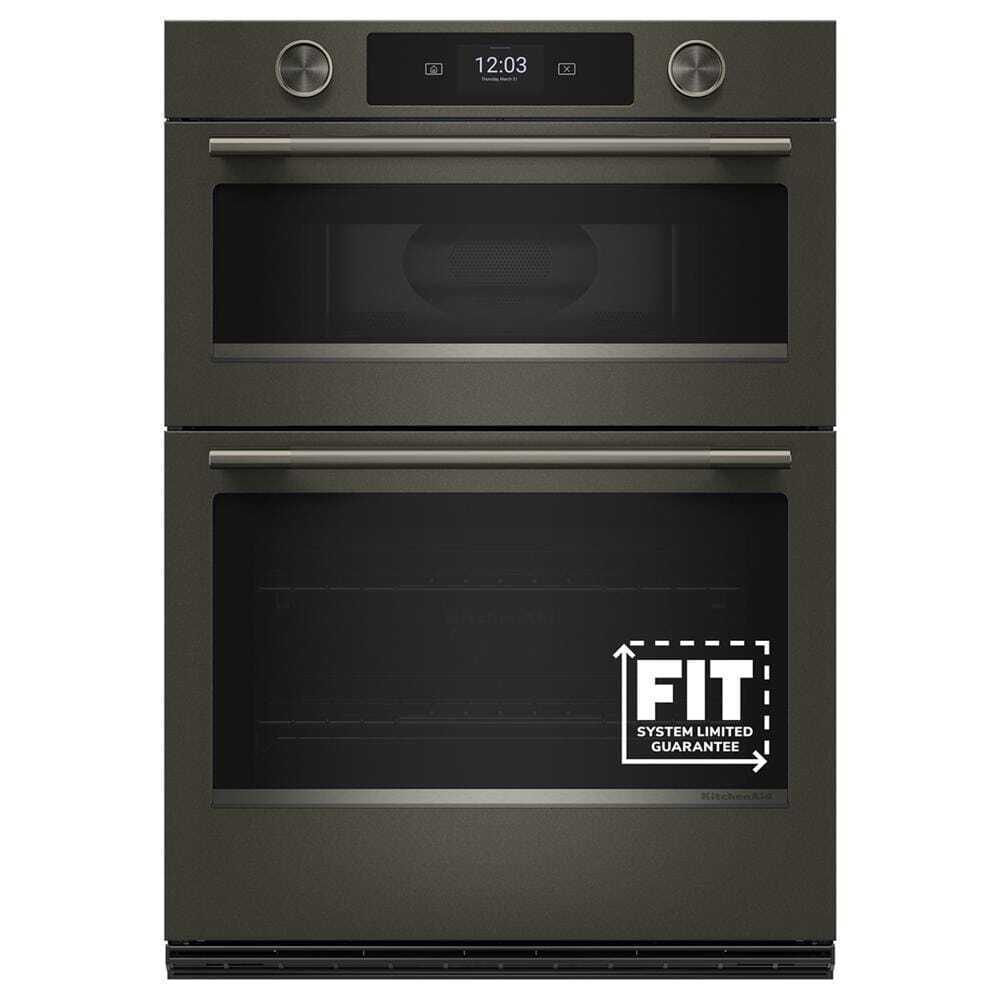Kitchenaid KOEC930SBE 30-inch Smart Electric Combo Wall Oven with Intelligent Cooking Camera - Black Ore