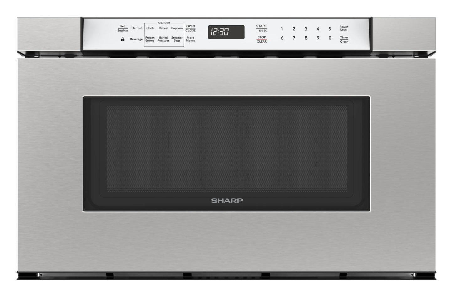 SMD2430MS Sharp 24 in. 1.2 cu. ft. Built-In Microwave Drawer™ Oven in Stainless Steel