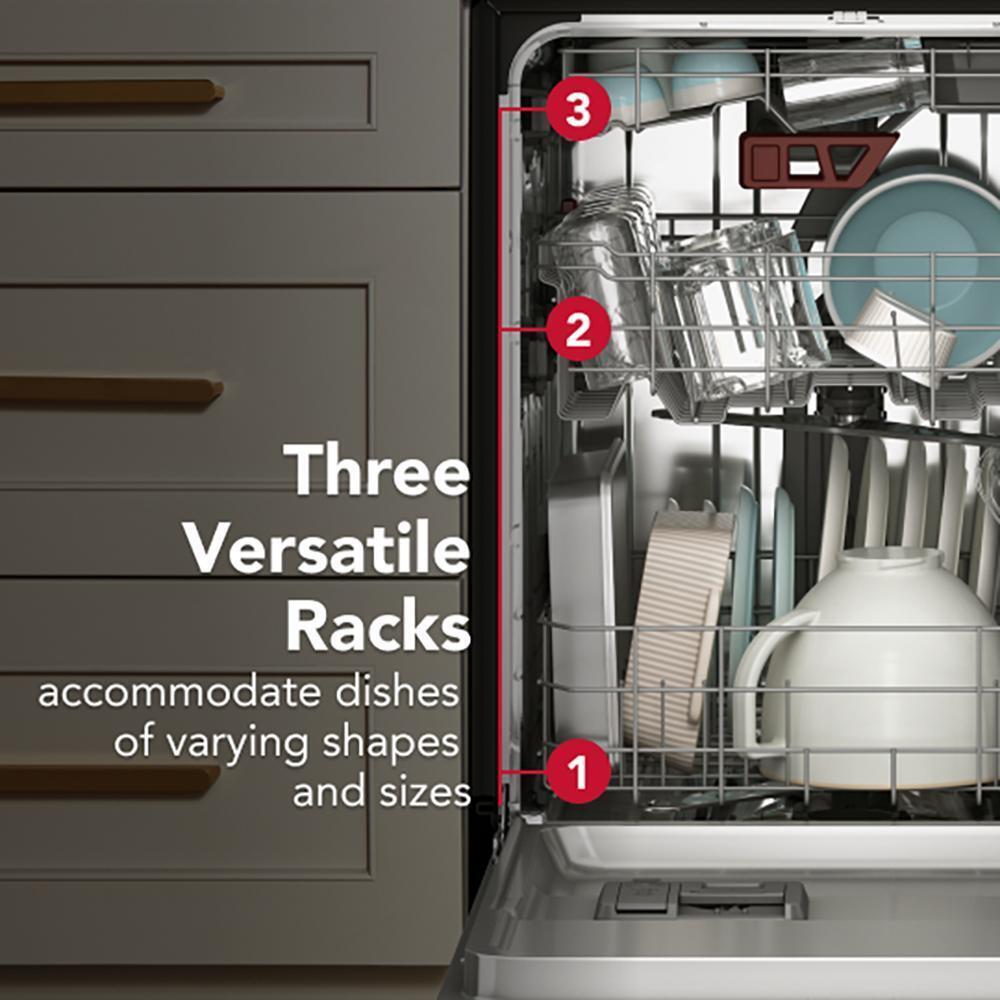 Kitchenaid KDTS324SJP Third Level Jet Rack Dishwasher with 40+ Total Wash Jets, 41 dBA