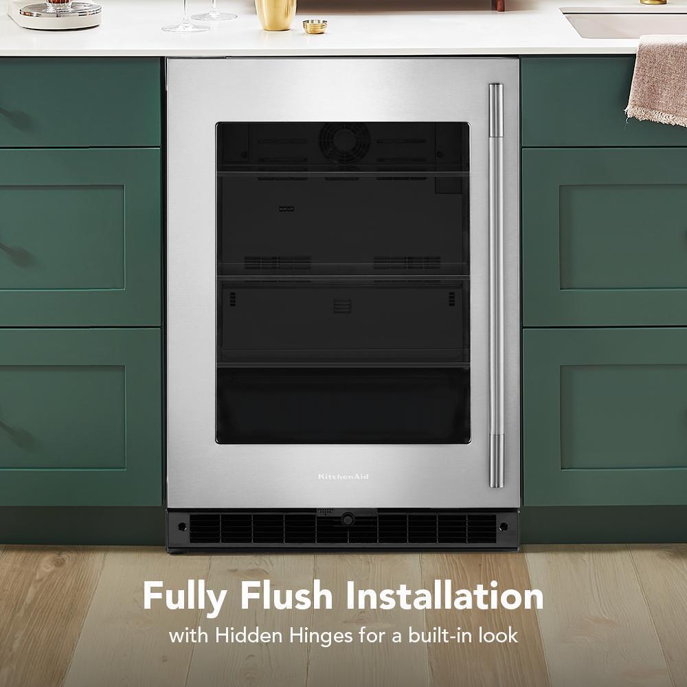 Kitchenaid KURL324SSB 24" Undercounter Refrigerator with Glass Door