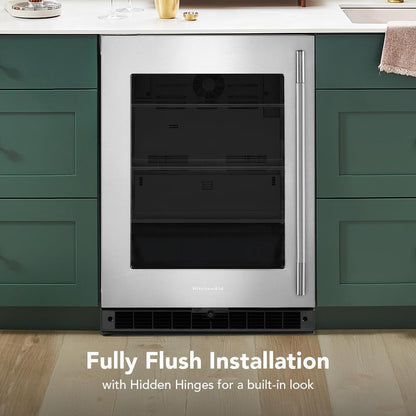 Kitchenaid KURL324SSB 24" Undercounter Refrigerator with Glass Door