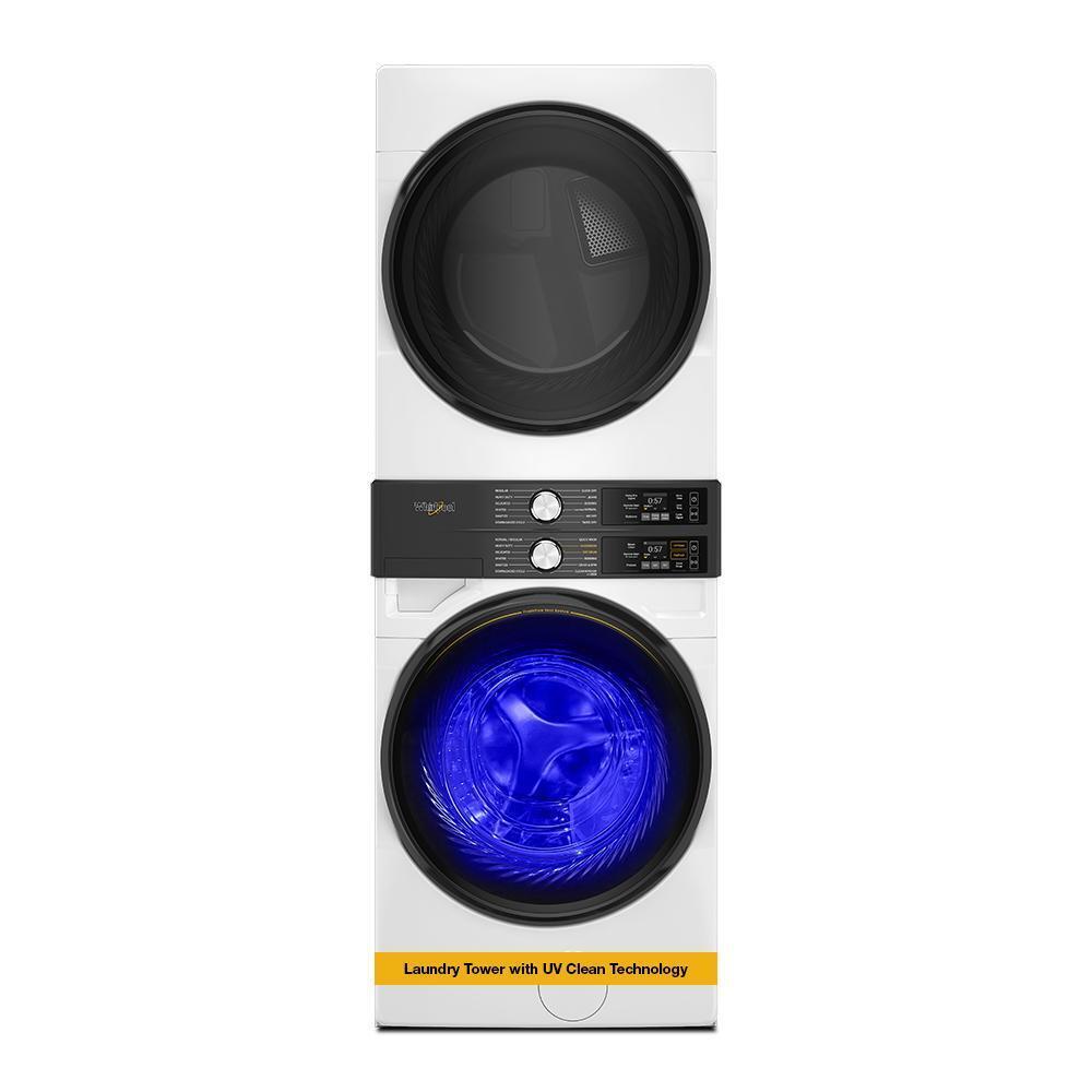 Whirlpool WGF5727TW Smart ENERGY STAR® Front Load Laundry Tower with UV Clean Technology & FreshFlowTM Vent System 4.5 cu. ft. Washer & 7.4 cu. ft. Gas Dryer