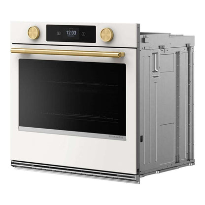 Kitchenaid KOES730SPL 30-inch Smart Electric Single Wall Oven with Assisted Cooking Modes - Porcelain White
