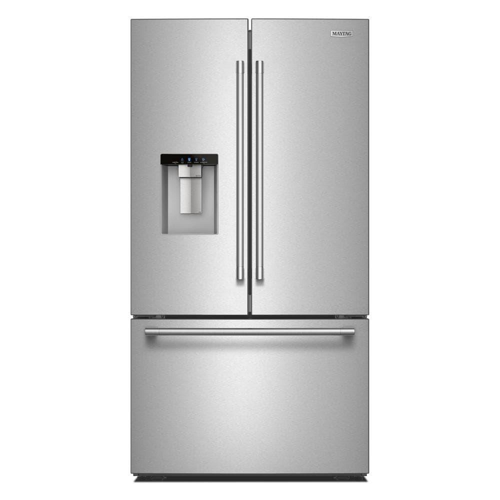 MRFF5336TZ Maytag® 30 Cu. Ft. XL Capacity French Door Bottom Mount Refrigerator with In-Door-Ice® Dispensing System