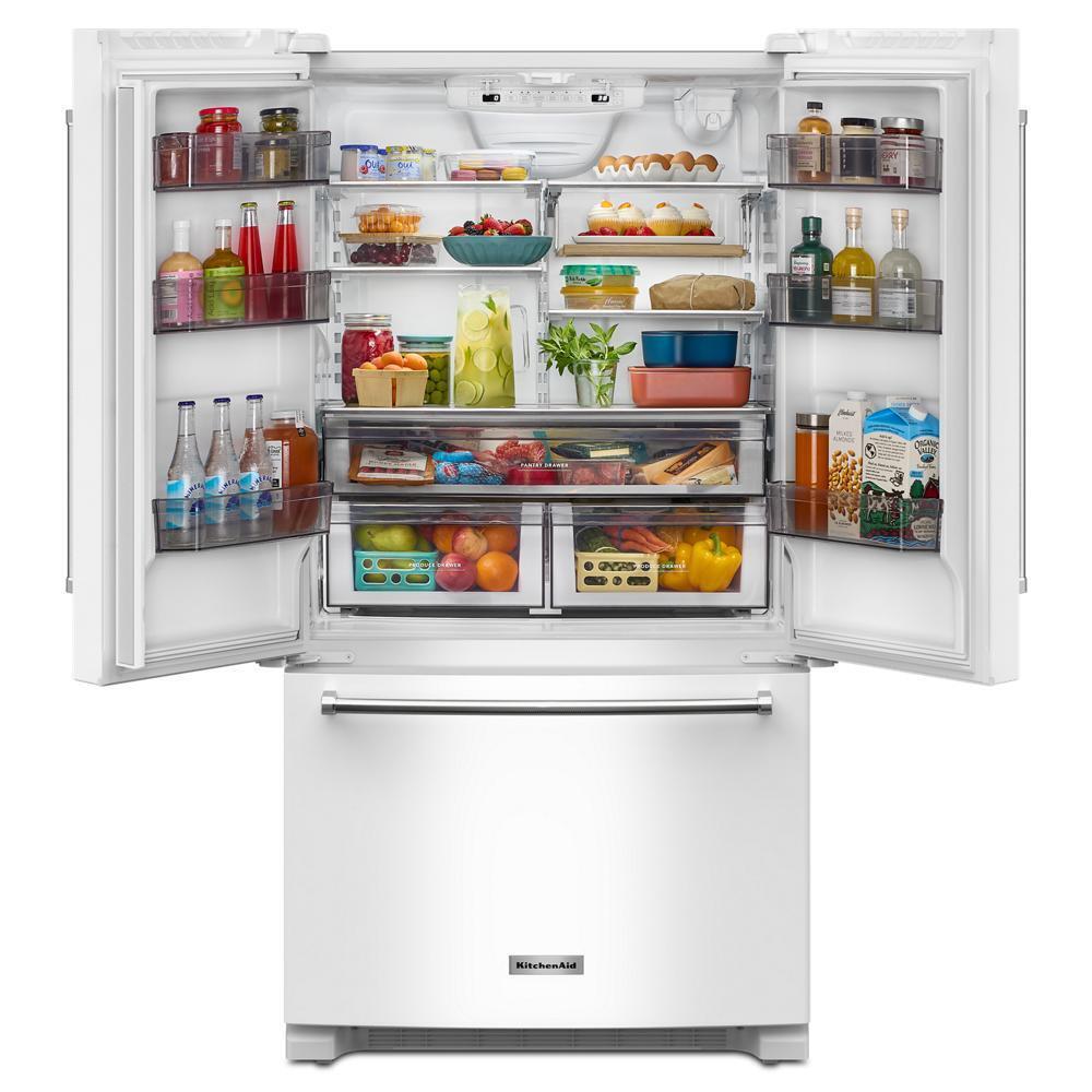 Kitchenaid KRFC136RWH 20 cu. ft. 36-Inch Width Counter-Depth French Door Refrigerator with Interior Dispense
