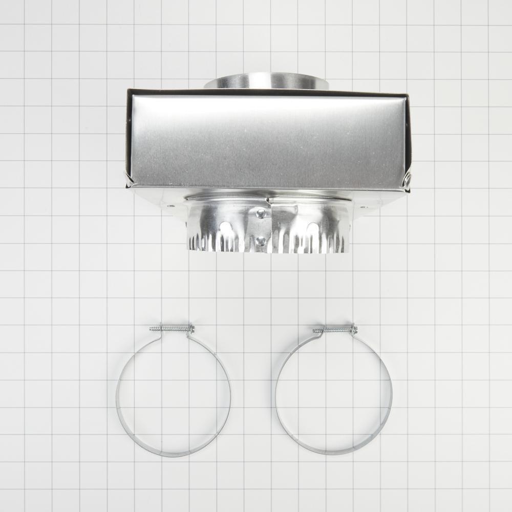 Maytag 8171587RP 0"-5" Dryer Exhaust Periscope Kit for 2.5" clearance, with 1 male fitting, 1 extra-long draw band collar, and 2 clamps