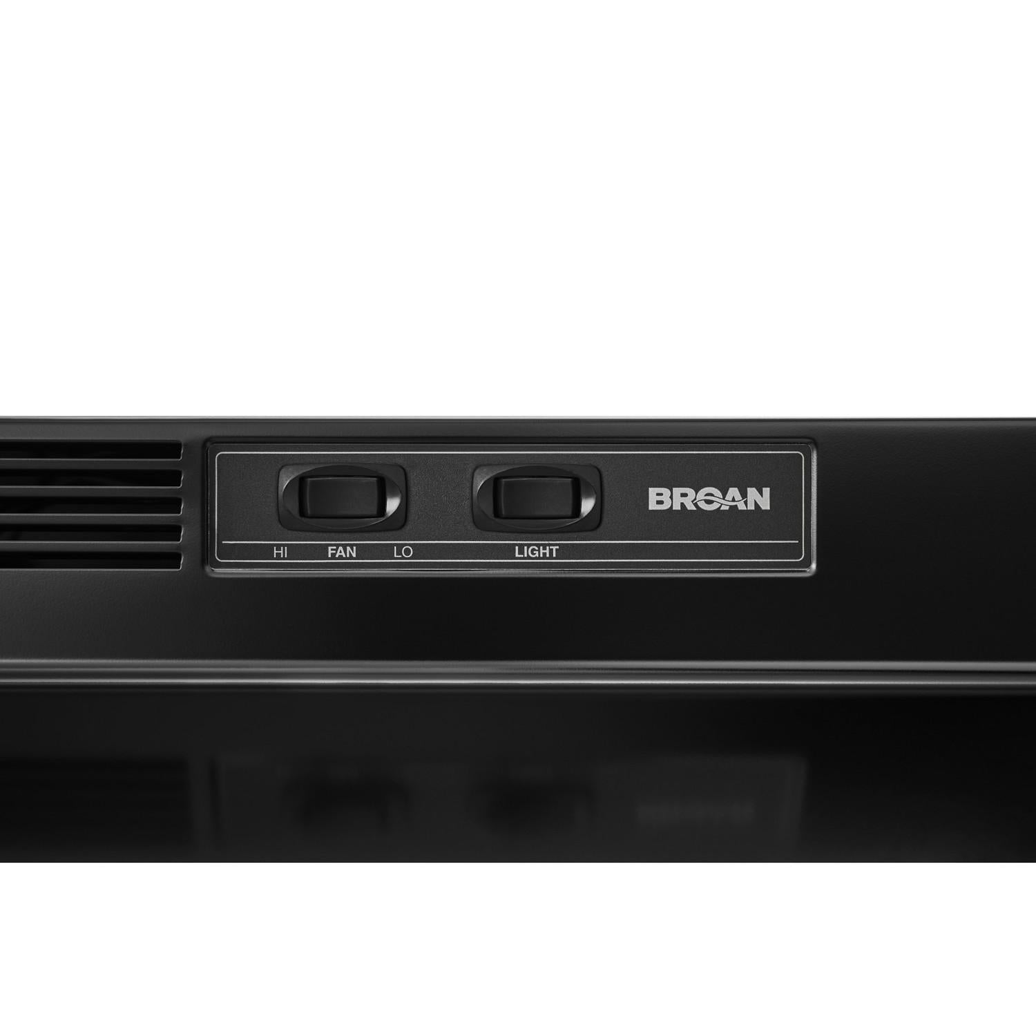 Broan® 30-Inch Ductless Under-Cabinet Range Hood w/ Easy Install System, Black