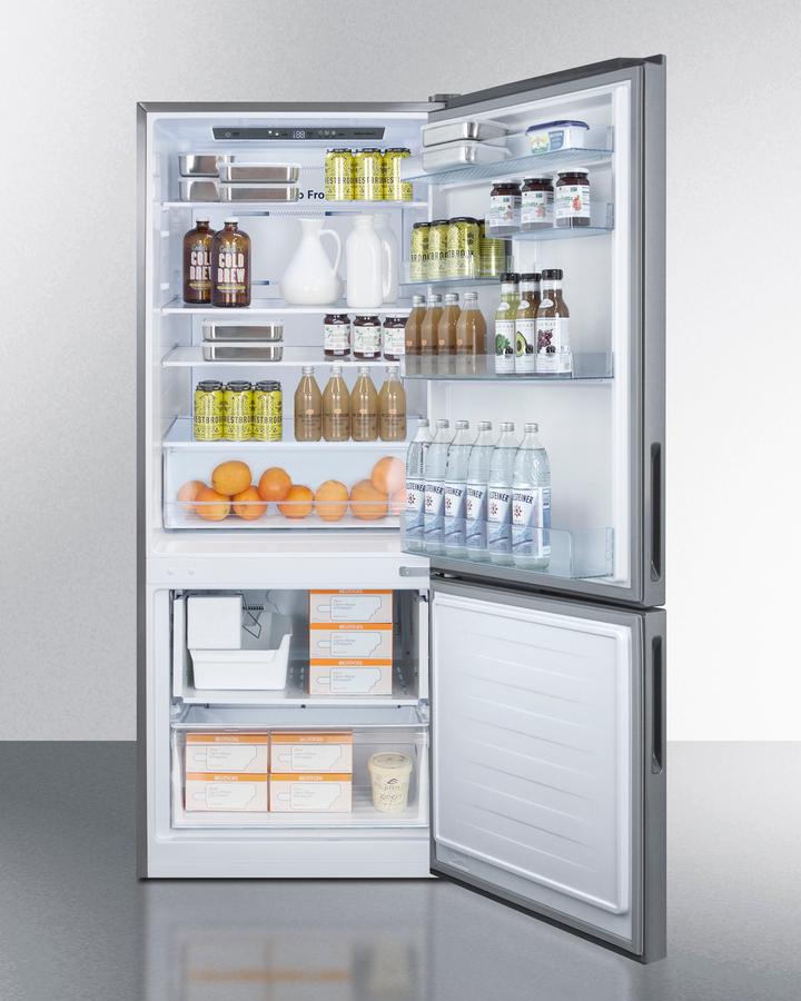 Summit FFBF279SSXIM 28" Wide Bottom Freezer Refrigerator