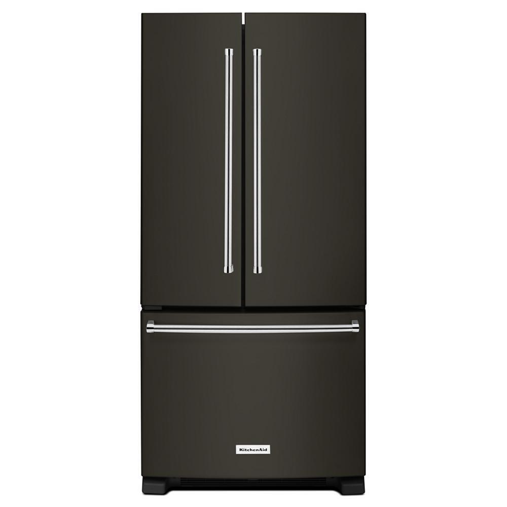 Kitchenaid KRFF302EBS 22 cu. Ft. 33-Inch Width Standard Depth French Door Refrigerator with Interior Dispense and PrintShield™ Finish