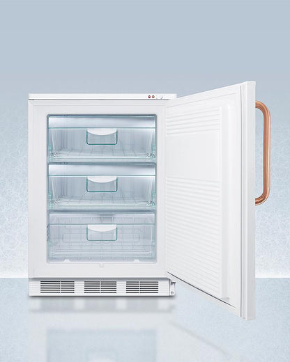 Summit VT65MLTBC 24" Wide All-freezer With Antimicrobial Pure Copper Handle