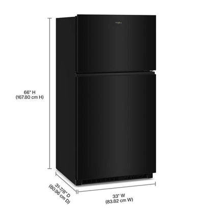 WRTX3021TB Whirlpool® 32.8-inch Wide Top Freezer Refrigerator with Total Coverage Cooling- 21.3 Cu. Ft.