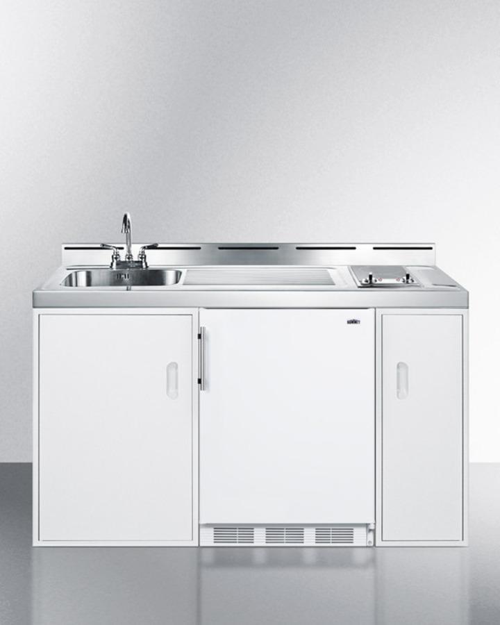 Summit C60ELGLASS 60" Wide All-in-one Kitchenette