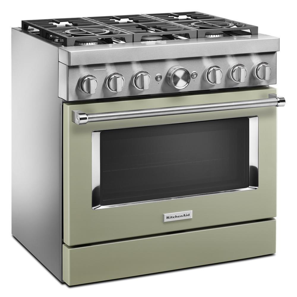 KFDC506JAV KitchenAid® 36'' Smart Commercial-Style Dual Fuel Range with 6 Burners