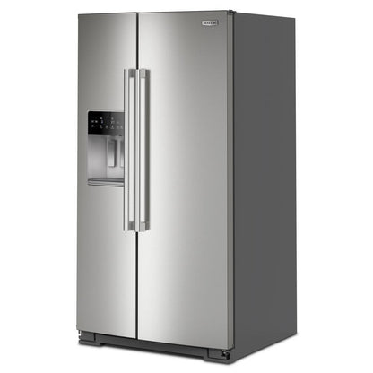 Maytag MRSF6636RZ 36-inch Wide Full-Depth Side-by-Side Refrigerator with Arctic Blue Interior - 28.7 Cu. Ft.