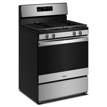 Whirlpool WFGS3130TS 30-inch Gas Range with Crispy Mode and Dishwasher Safe Grates