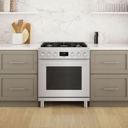 Bosch HGS8055UC 800 Series, Gas freestanding range, 30'', Stainless steel