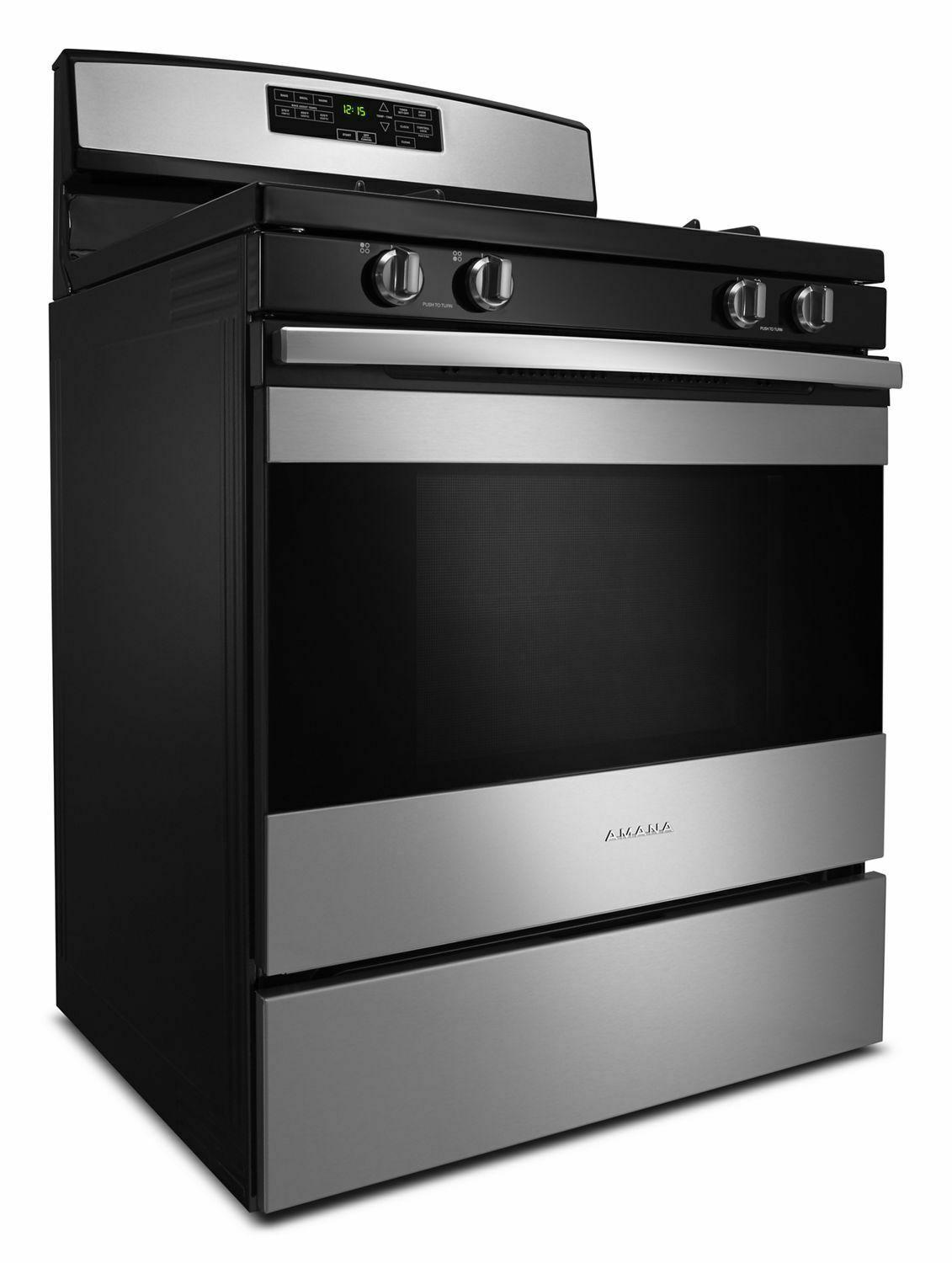 30-inch Gas Range with Self-Clean Option - Stainless Steel