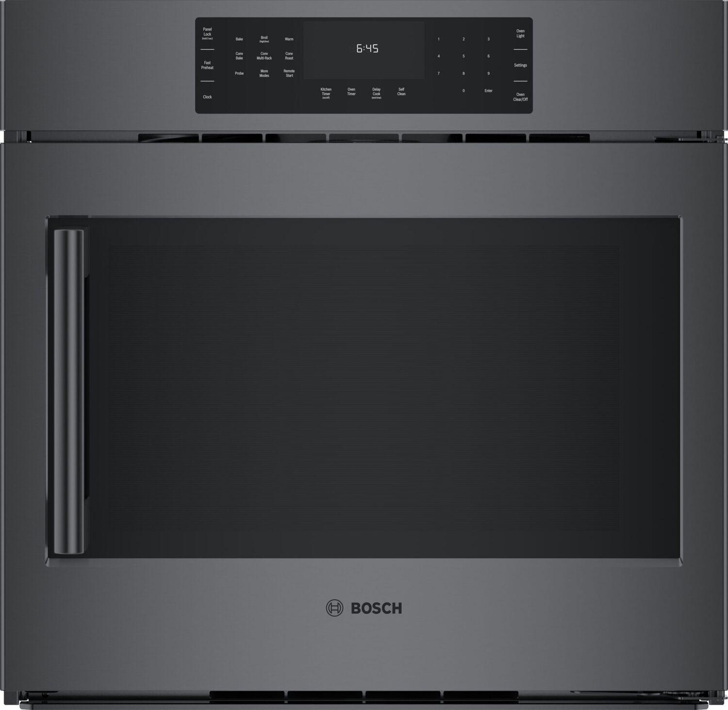 Bosch HBL8444RUC 800 Series Single Wall Oven 30" Right SideOpening Door, Black Stainless Steel