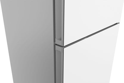 Bosch B24CB80ESW 800 Series, free-standing fridge-freezer with freezer at bottom, glass door, 24'', White, Total No Frost