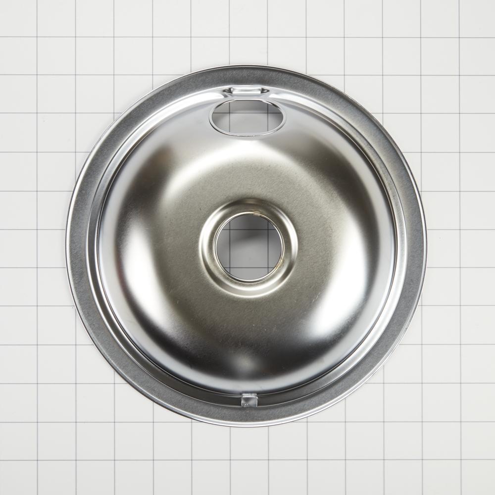Maytag W10196405RW Range Electric/Cooktop 8-IN Round Drip Bowl (Single-Pack) - Chrome for Non-Hinged, 2-Wire Plug Cooking Elements