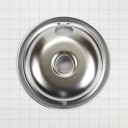 Maytag W10196405RW Range Electric/Cooktop 8-IN Round Drip Bowl (Single-Pack) - Chrome for Non-Hinged, 2-Wire Plug Cooking Elements