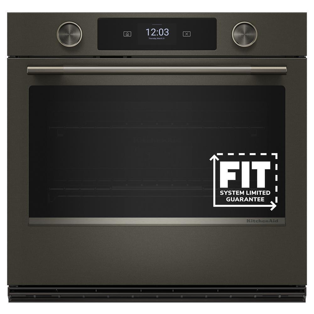 Kitchenaid KOES930SBE 30-inch Smart Electric Single Wall Oven with Intelligent Cooking Camera - Black Ore