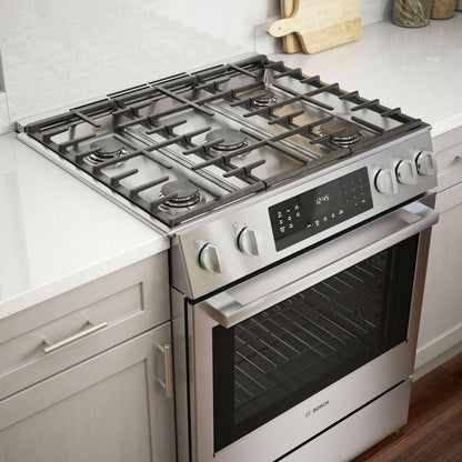 Bosch HGI8056UC 800 Series, Gas slide-in range, 30'', Stainless steel