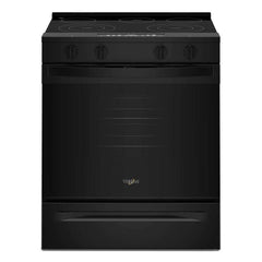 Whirlpool WSES4530TB 30-inch Electric Smart Range with Air Cooking Technology and Steam Clean