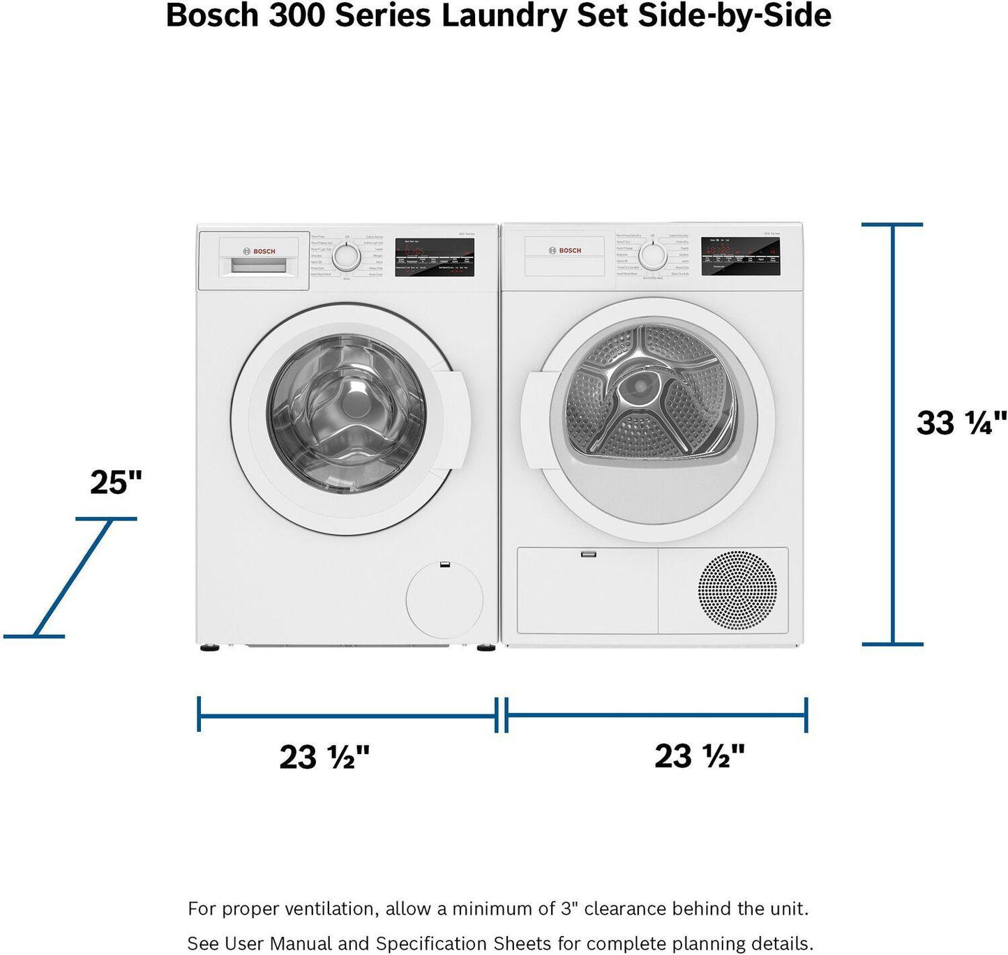 300 Series Washer - 208/240V, Cap. 2.2 cu.ft., 15 Cyc.,1,400 RPM, 54 dBA White/Door, ENERGY STAR