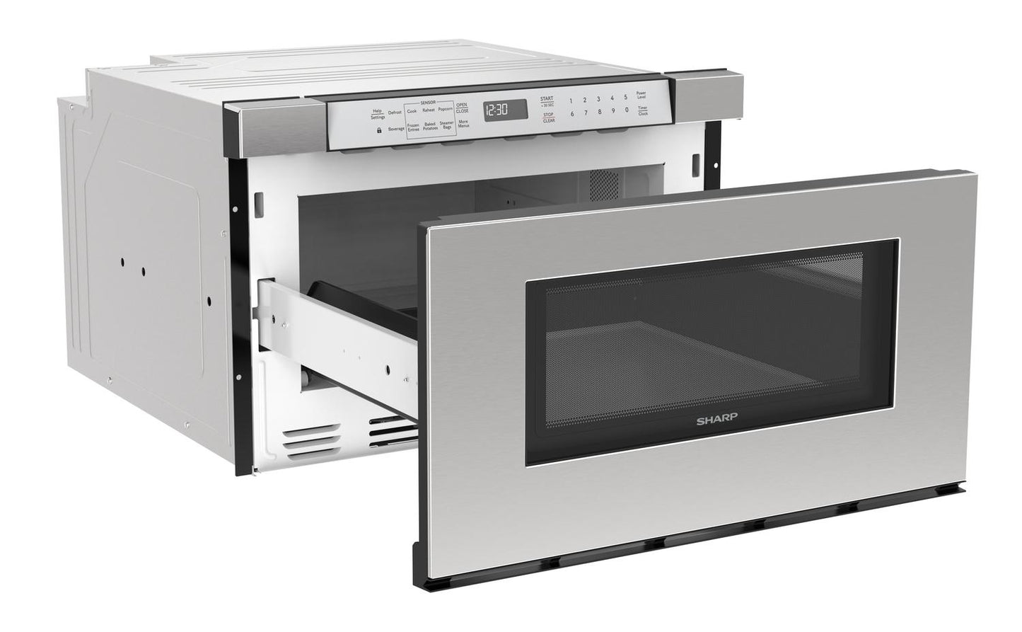 SMD2430MS Sharp 24 in. 1.2 cu. ft. Built-In Microwave Drawer™ Oven in Stainless Steel