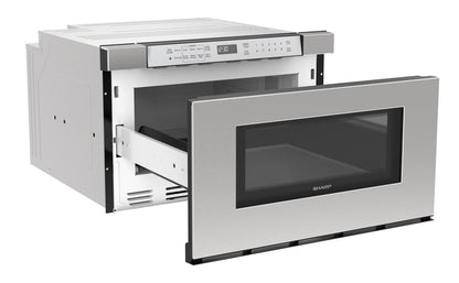 SMD2430MS Sharp 24 in. 1.2 cu. ft. Built-In Microwave Drawer™ Oven in Stainless Steel