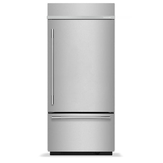 Kitchenaid KBBL336SPS 20.8 Cu. Ft. 36" Built-In Bottom Mount Refrigerator with Platinum Interior