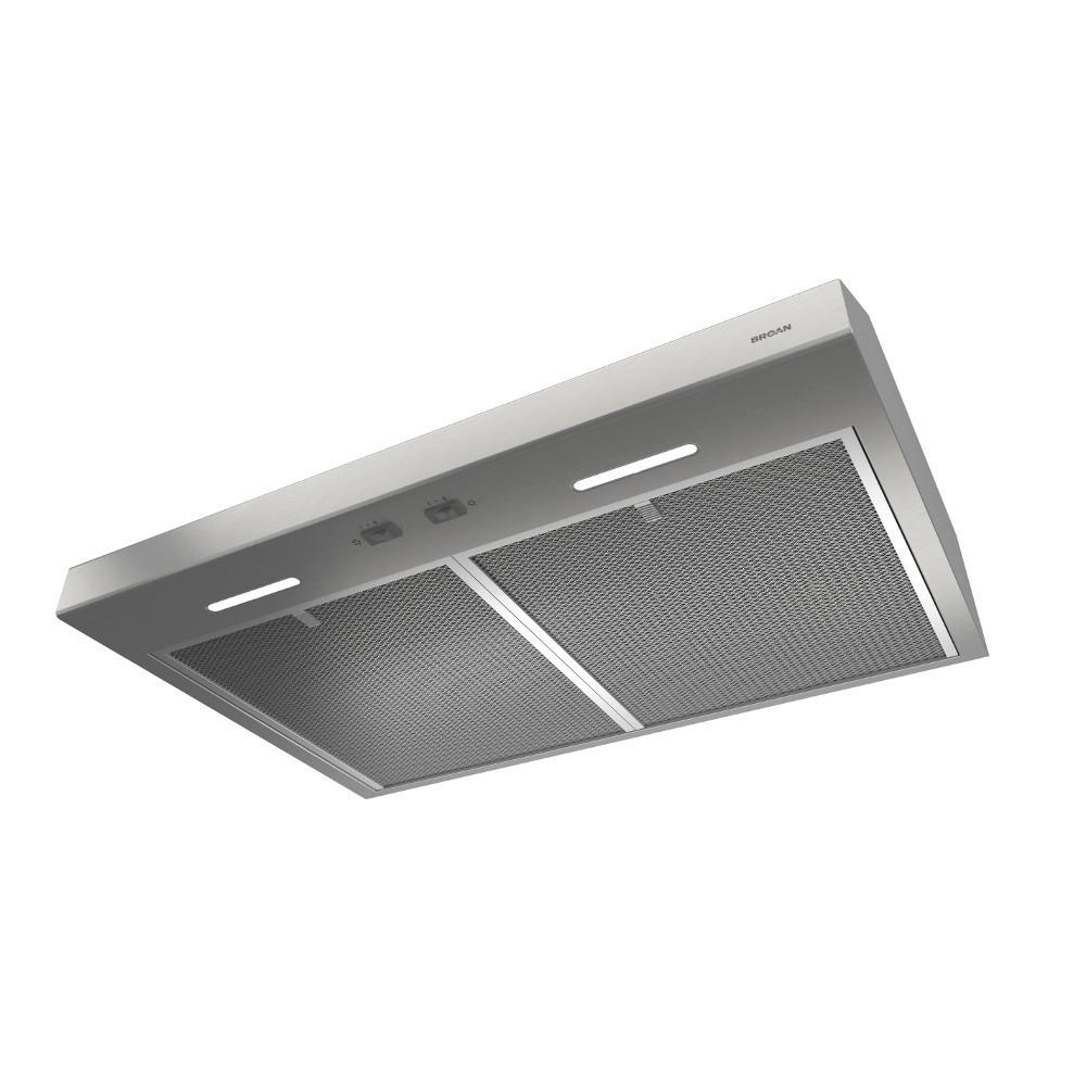 Broan 24-Inch 300 Max Blower CFM 1.5 Sones Stainless Steel Range Hood ENERGY STAR® certified