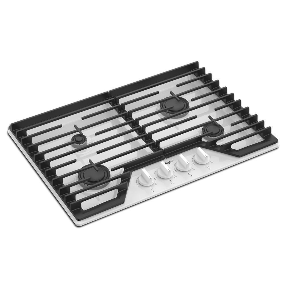 Whirlpool WCGK3030PW 30-inch Gas Cooktop with SpeedHeat™ Burners