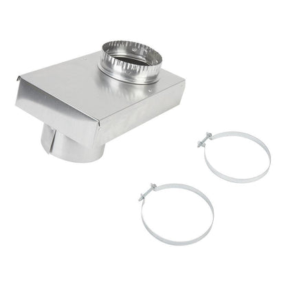 Maytag 8171587RP 0"-5" Dryer Exhaust Periscope Kit for 2.5" clearance, with 1 male fitting, 1 extra-long draw band collar, and 2 clamps