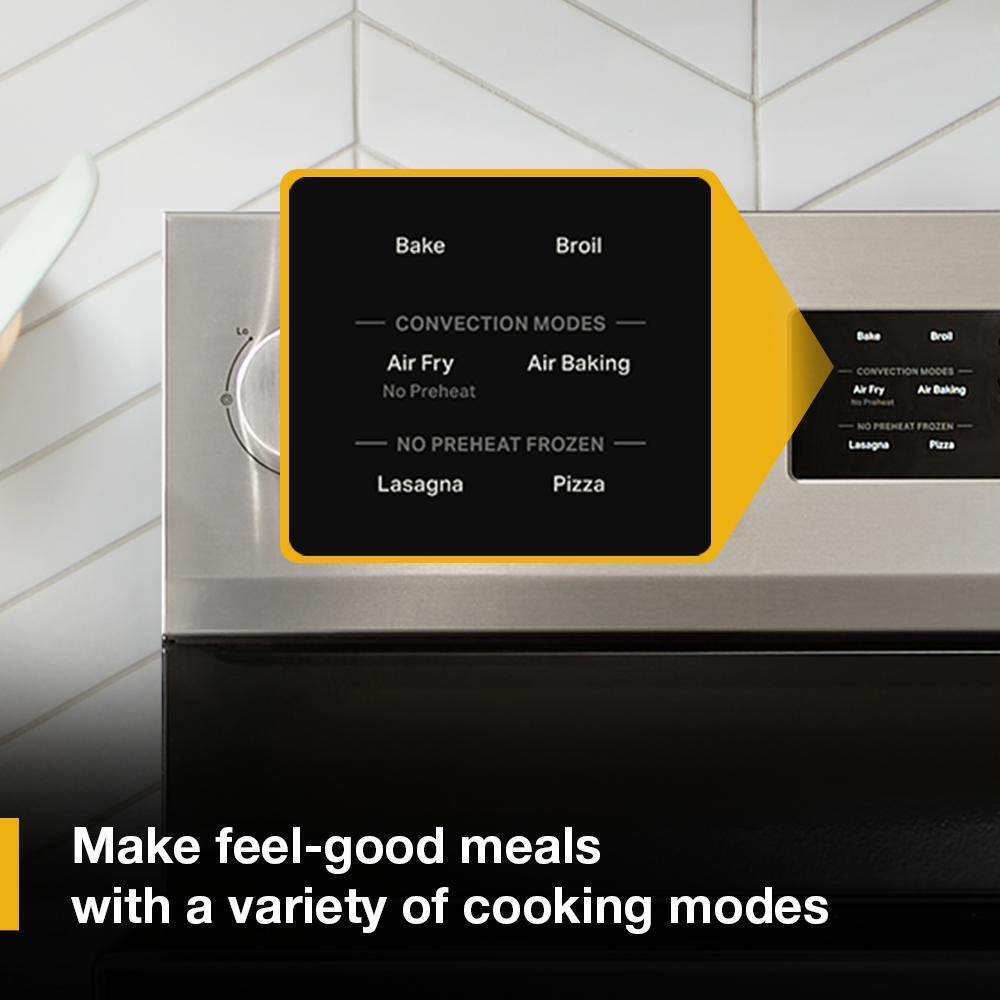 Whirlpool WFGS5730SZ 30-inch Gas Range with Air Cooking Technology and EZ-2-Lift™ Hinged Grates
