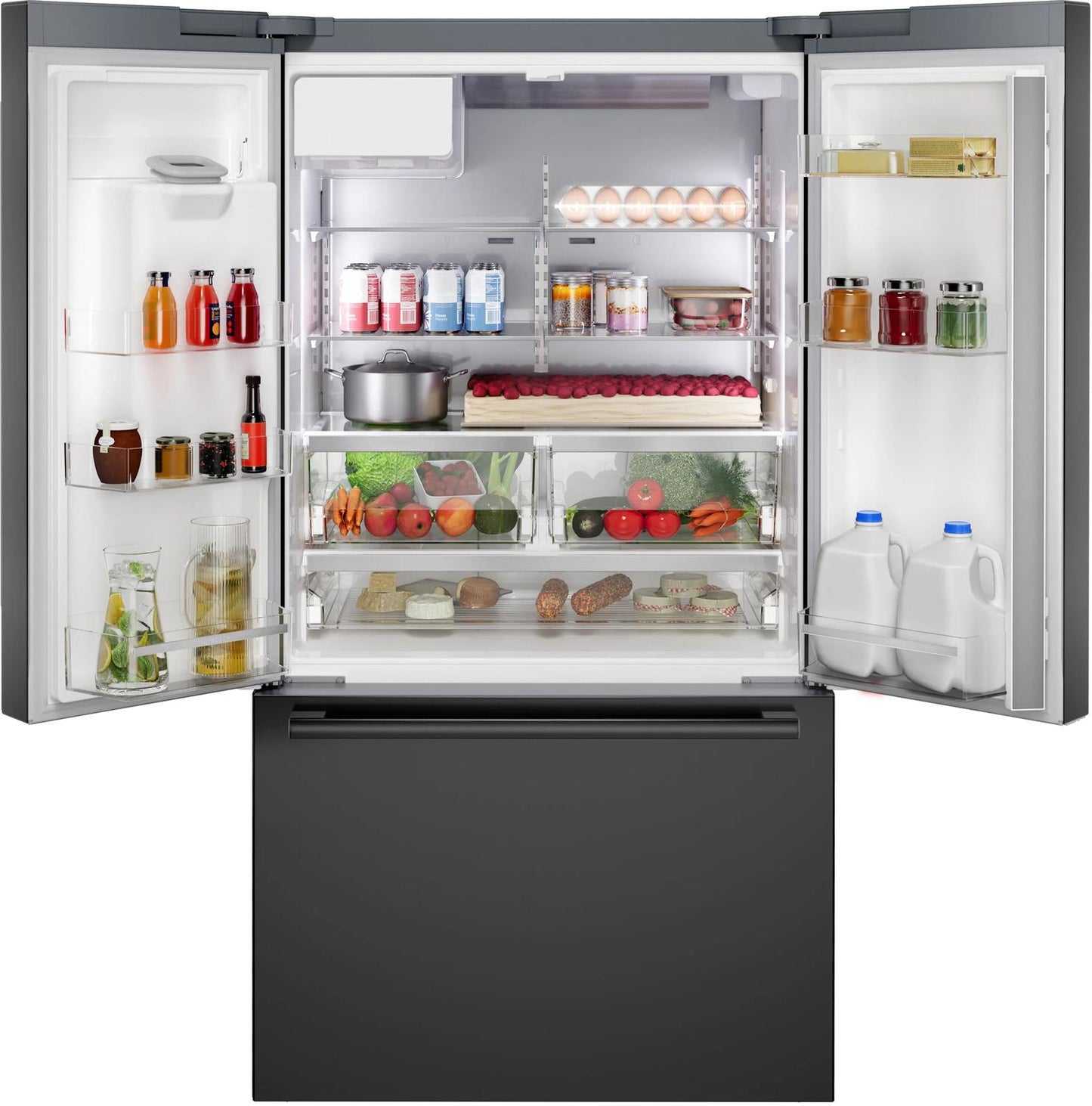 Bosch B36CD52SNB 500 Series, French Door Bottom freezer, multi door, 36'', Black inox-antifingerprint, Total No Frost