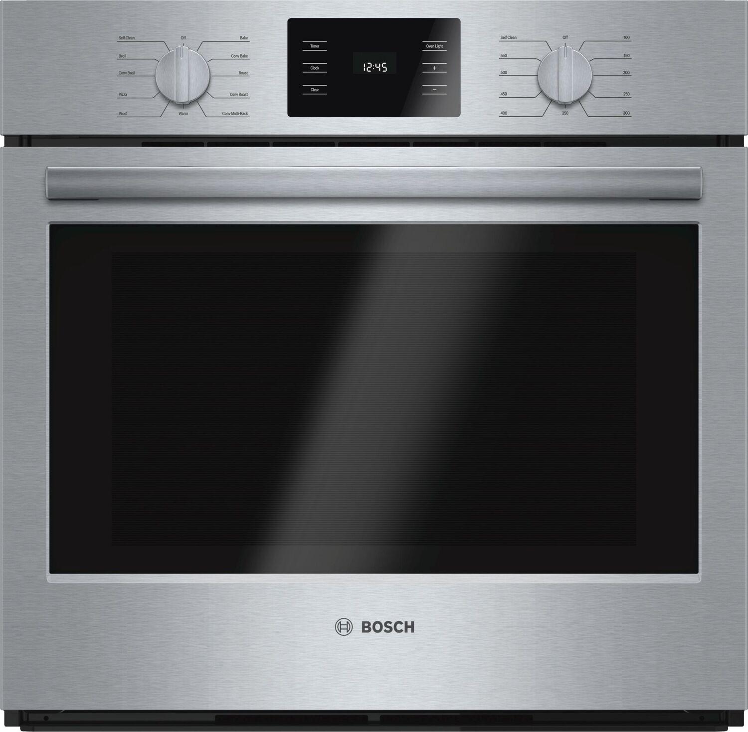 Bosch HBL5451UC 500 Series, 30", Single Wall Oven, SS, EU Convection, Knob Control