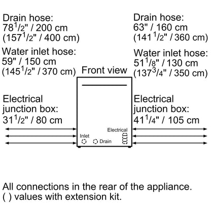 Bosch 300 Series Dishwasher 17 3/4" Black SPE53B56UC