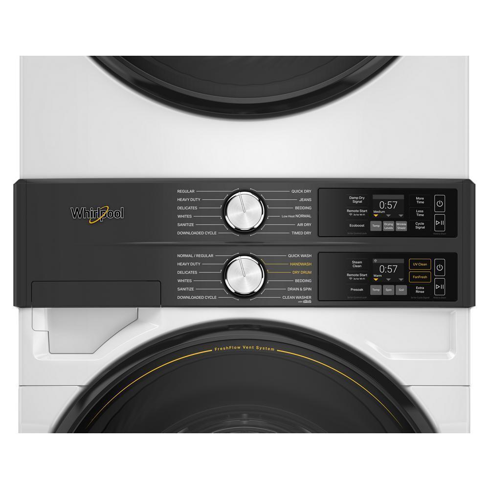 Whirlpool WEF5727TW Smart ENERGY STAR® Front Load Laundry Tower with UV Clean Technology & FreshFlowTM Vent System 4.5 cu. ft. Washer & 7.4 cu. ft. Electric Dryer